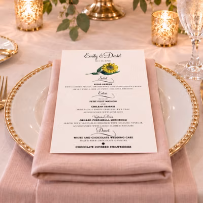 Flat Menu Card